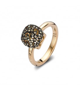 Anillo Mini Sweety con diamantes brown